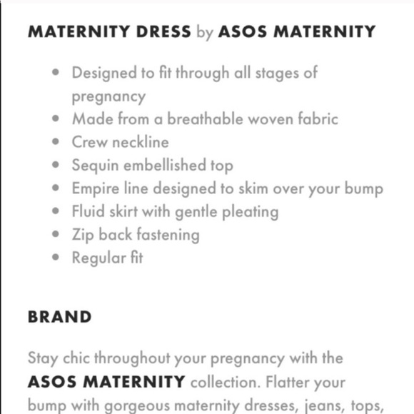 ASOS Shirt Sleeve Tulle Beaded Maternity Dress 10 - Picture 9 of 9